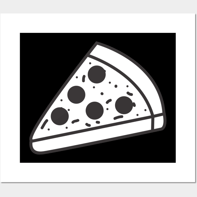 Chicago Deep Dish Pizza Black and White Wall Art by InkyArt